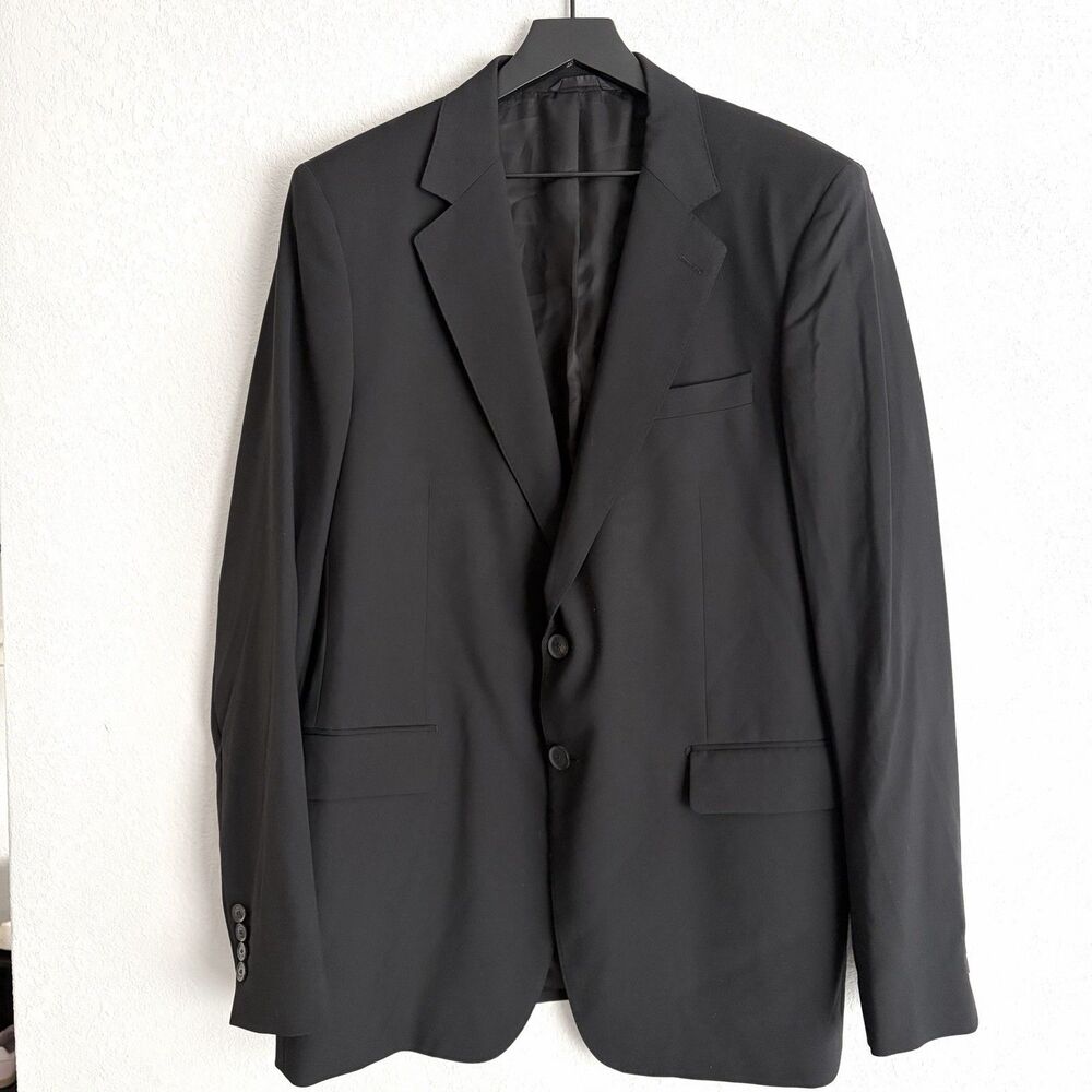 Gucci Uniform Mens Black Suit Jacket Size 52 (42R US)